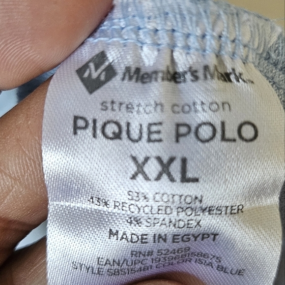 Bundle Of Two Pique Polo Member Mark Shirts Size XXL. - Picture 9 of 12